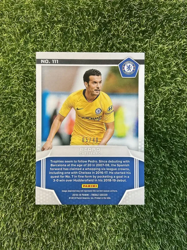 2018-19 Panini Treble Soccer Pedro Purple Parallel 05/49 - Image 2