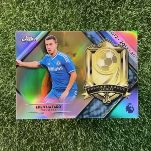 2018 Topps Chrome Premier League Eden Hazard Premier League Debut Gold Refractor 21/50