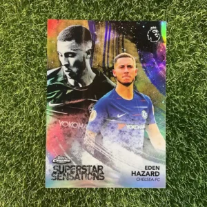 2018 Topps Chrome Premier League Eden Hazard Superstar Sensations Gold Refractor 34/50