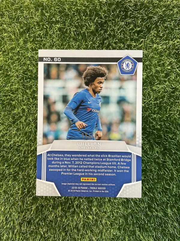2018-19 Panini Treble Soccer Willian Green Parallel - Image 2
