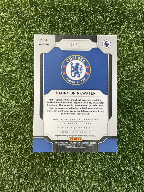 2019-20 Panini Prizm Premier League Soccer Danny Drinkwater Gold Prizm 04/10 - Image 2