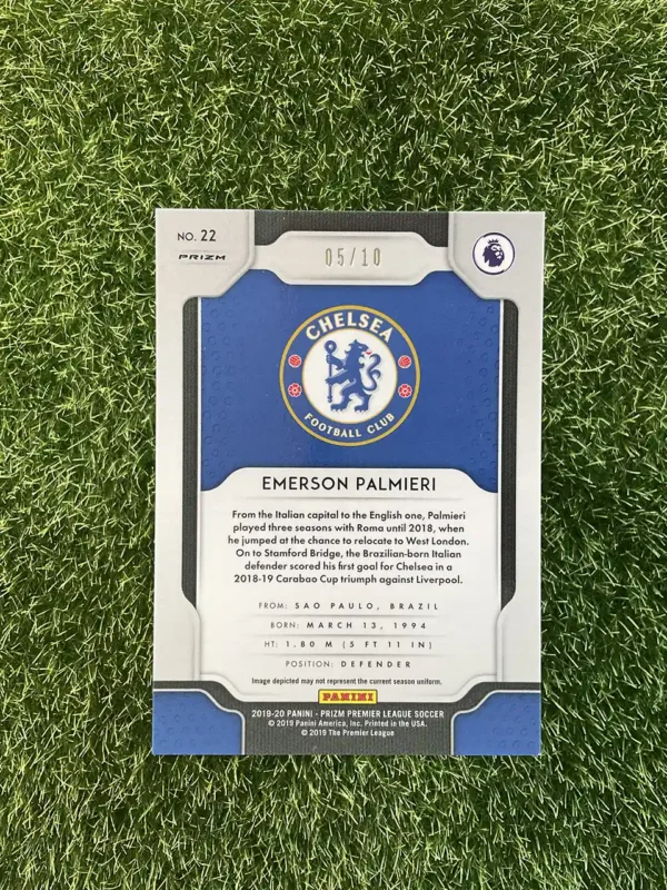 2019-20 Panini Prizm Premier League Soccer Emerson Palmieri Gold Prizm 05/10 - Image 2