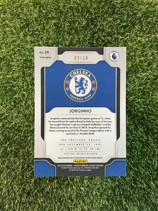 2019-20 Panini Prizm Premier League Soccer Jorginho Gold Prizm 09/10 - Image 2