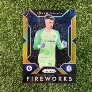 2019-20 Panini Prizm Premier League Soccer Kepa Arrizabalaga Fireworks Gold Prizm 07/10