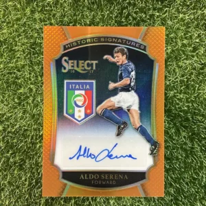2016-17 Panini Select Soccer Aldo Serena Historic Signatures Orange Prizm Auto 39/75