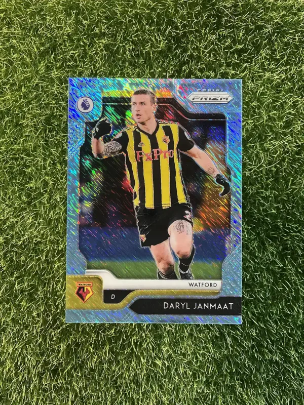 2019-20 Panini Prizm Premier League Soccer Daryl Janmaat Blue Shimmer Prizm 5/8