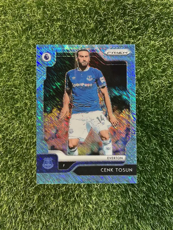 2019-20 Panini Prizm Premier League Soccer Cenk Tosun Blue Shimmer Prizm 8/8