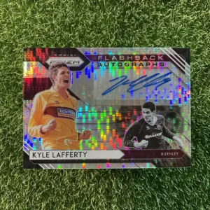 2020-21 Panini Prizm Premier League Soccer Kyle Lafferty Flashback Autographs Hyper Prizm Auto