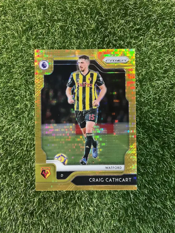 2019-20 Panini Prizm Premier League Soccer Craig Cathcart Gold Power Prizm 09/10