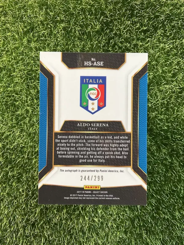 2017-18 Panini Select Soccer Aldo Serena Historic Signatures Auto 244/299 - Image 2