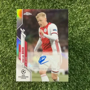 2019-20 Topps Chrome UEFA Champions League Donny van de Beek Base Autographs Auto