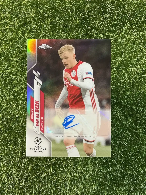2019-20 Topps Chrome UEFA Champions League Donny van de Beek Base Autographs Auto