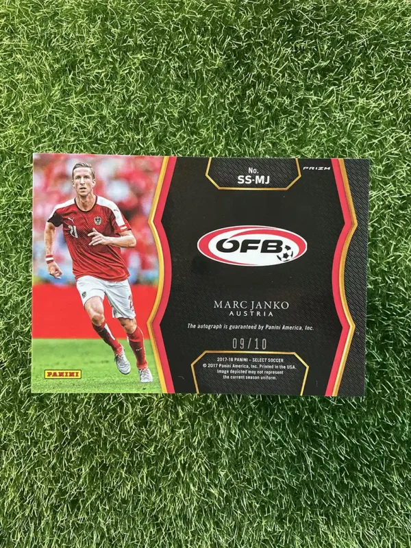 2017-18 Panini Select Soccer Marc Janko Select Signatures Gold Prizm Auto 09/10 - Image 2