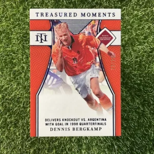 2022 Panini National Treasures Road to World Cup Soccer Dennis Bergkamp Treasured Moments