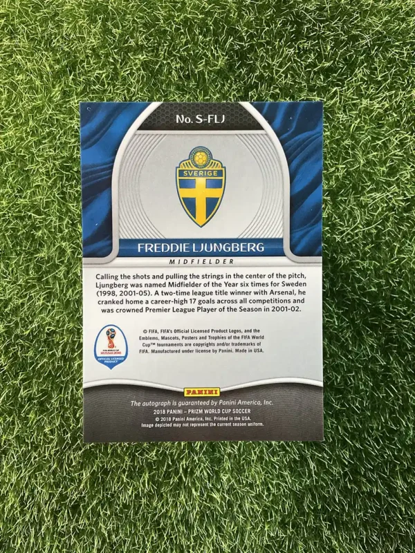 2018 Panini Prizm World Cup Freddie Ljungberg Signatures Silver Prizm Auto - Image 2