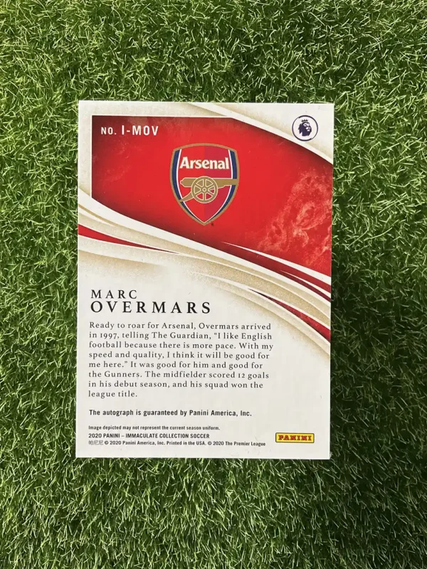 2020 Panini Immaculate Collection Soccer Marc Overmars Ink Auto 11/99 - Image 2