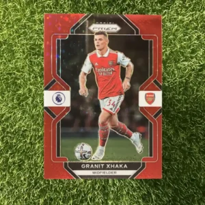 2022-23 Panini Prizm Premier League Soccer Granit Xhaka Red Mojo Prizm 07/15
