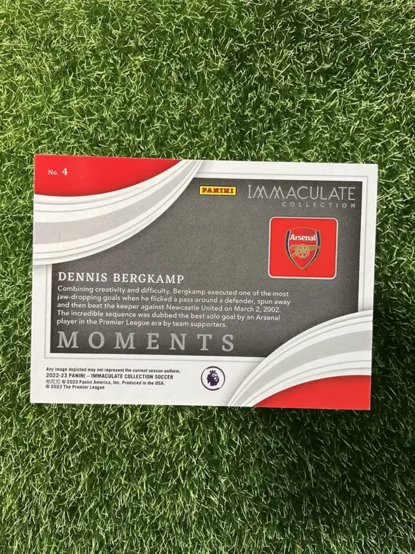 2022-23 Panini Immaculate Collection Soccer Dennis Bergkamp Moments 05/10 - Image 2