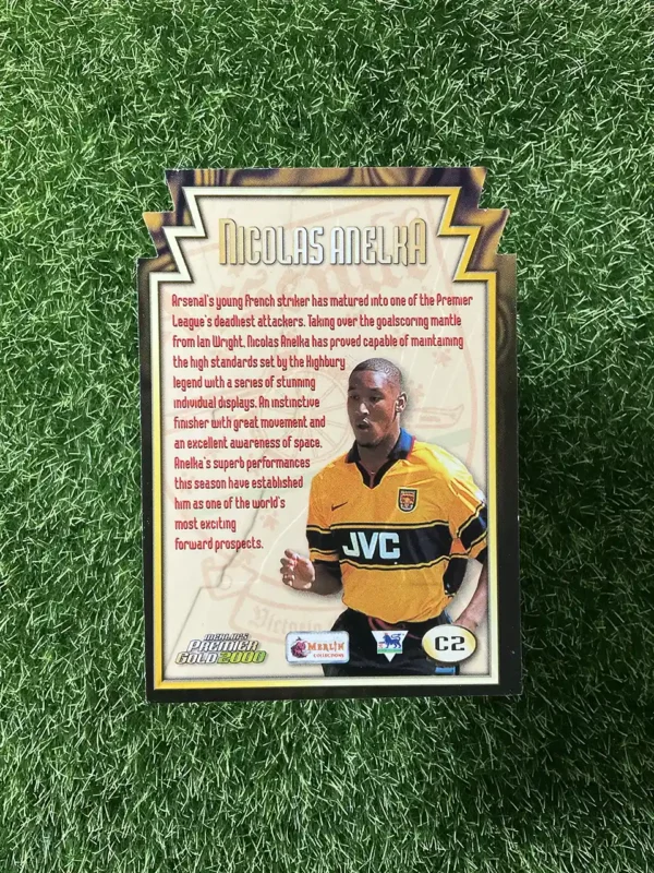 2000 Merlin Premier Gold Nicolas Anelka Young Player of the Year Die-Cut - Image 2