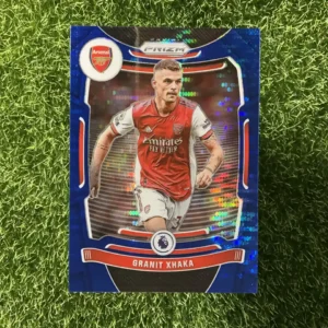 2021-22 Panini Prizm Premier League Soccer Granit Xhaka Blue Hyper Prizm 104/199