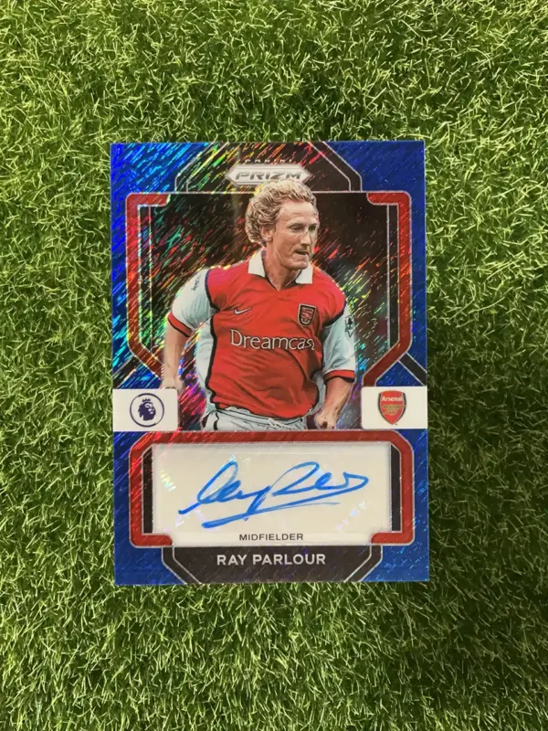 2022-23 Panini Prizm Premier League Soccer Ray Parlour Signatures Blue Mojo Prizm Auto