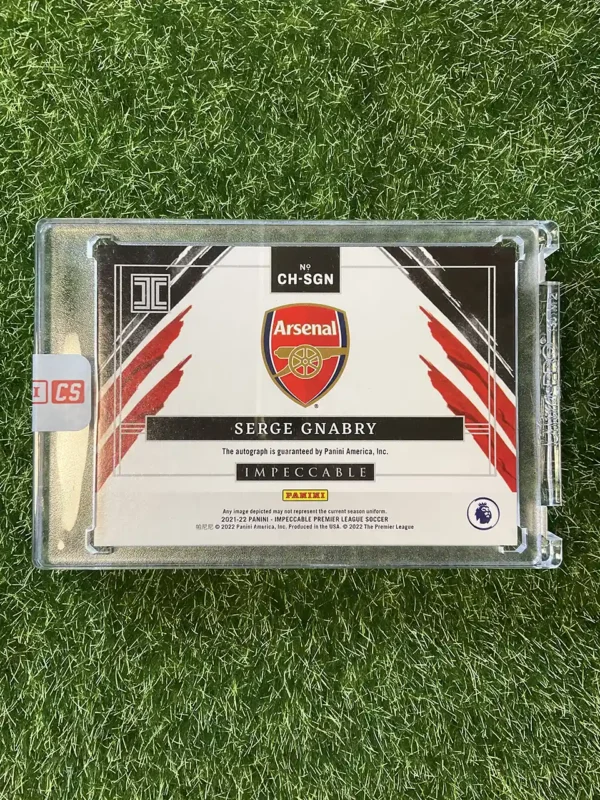 2021-22 Panini Impeccable Premier League Soccer Serge Gnabry Impeccable Club History 1886 Auto - Image 2