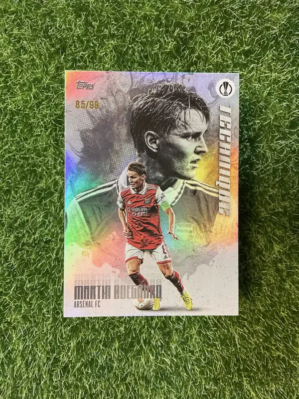 2022-23 Topps UEFA Europa League Knockout Martin Ødegaard Technique Holo Parallel 85/99