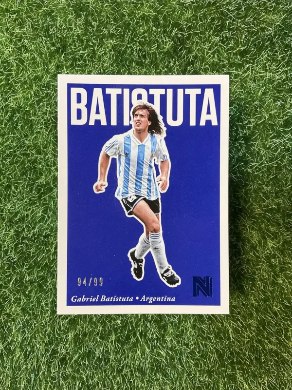 2017 Panini Nobility Soccer Gabriel Batistuta Blue Parallel 94/99
