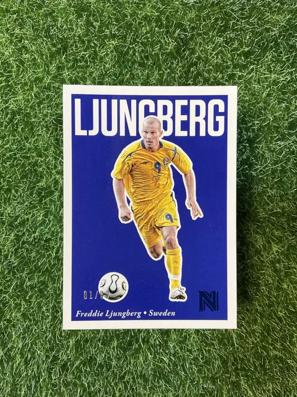 2017 Panini Nobility Soccer Freddie Ljungberg Blue Parallel 01/99