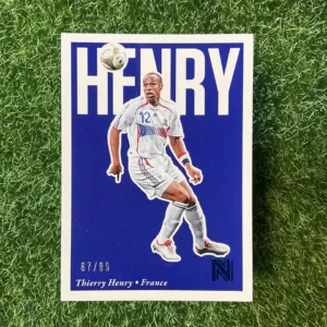 2017 Panini Nobility Soccer Thierry Henry Blue Parallel 67/99