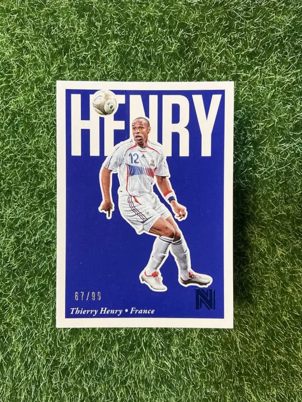 2017 Panini Nobility Soccer Thierry Henry Blue Parallel 67/99