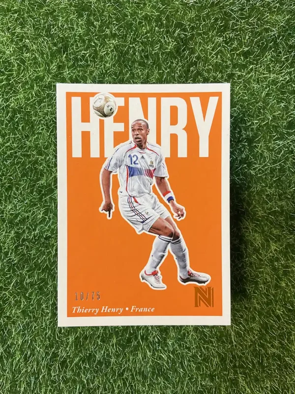2017 Panini Nobility Soccer Thierry Henry Orange Parallel 10/75