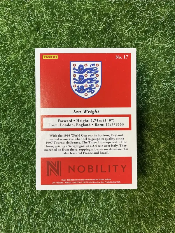 2017 Panini Nobility Soccer Ian Wright Orange Parallel 26/75 - Image 2