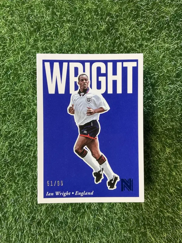 2017 Panini Nobility Soccer Ian Wright Blue Parallel 51/99