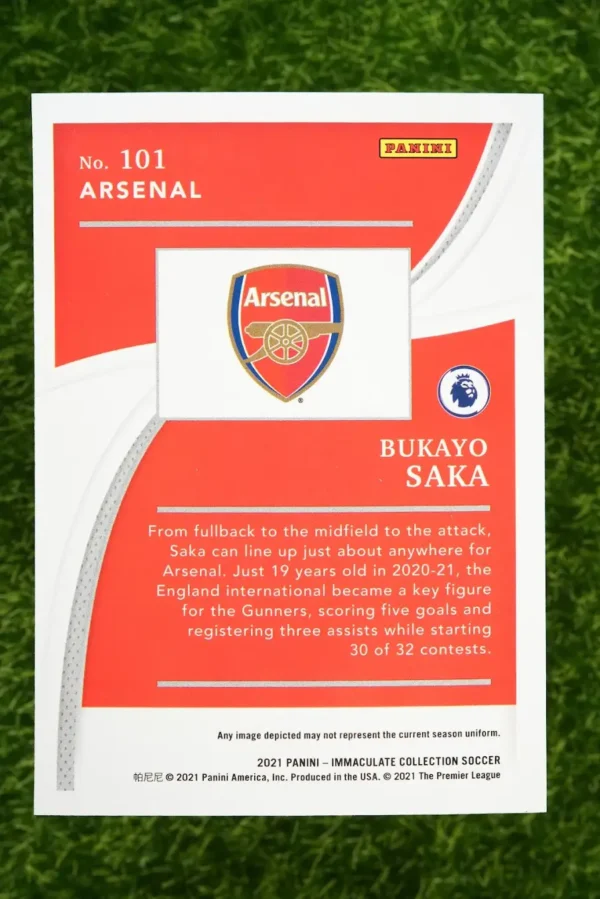 2020-21 Panini Immaculate Collection Bukayo Saka 10/49 - Image 2