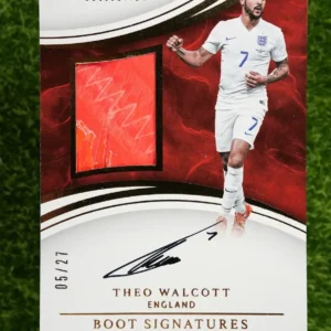 2017 Panini Immaculate Collection Theo Walcott Boot Patch Auto 05/27