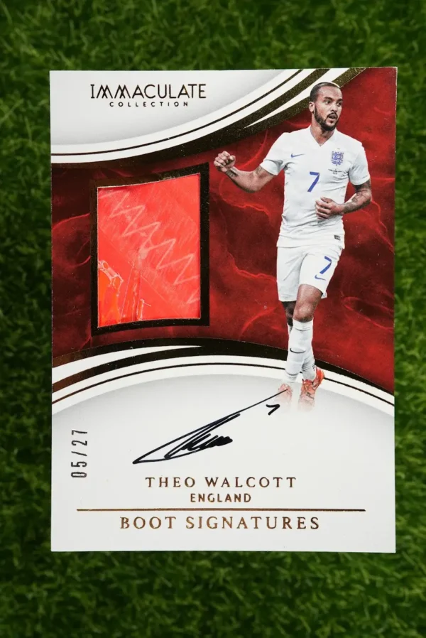 2017 Panini Immaculate Collection Theo Walcott Boot Patch Auto 05/27