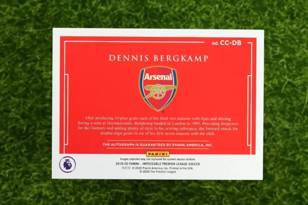 2019-20 Panini Impeccable Dennis Bergkamp Canvas Creations Auto 21/99 - Image 2