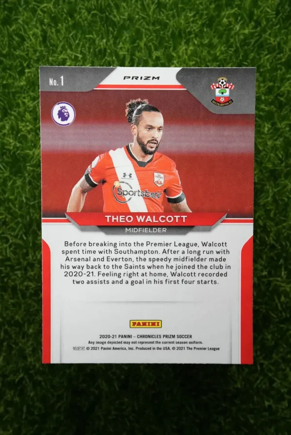2020-21 Panini Chronicles Prizm Theo Walcott Blue Prizm - Image 2