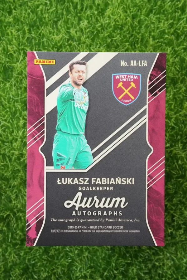 2019-20 Panini Gold Standard Łukasz Fabiański Aurum Autographs Auto 143/149 - Image 2