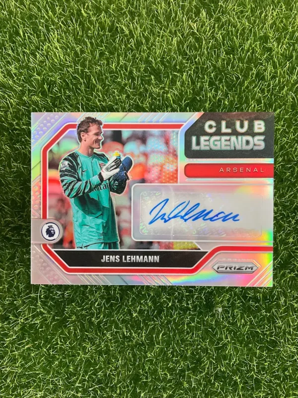 2021-22 Panini Prizm Premier League Jens Lehmann Club Legends Silver Prizm Auto 08/99