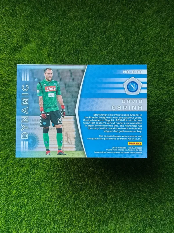 2018-19 Panini Treble David Ospina Dynamic Patch Auto 075/199 - Image 2