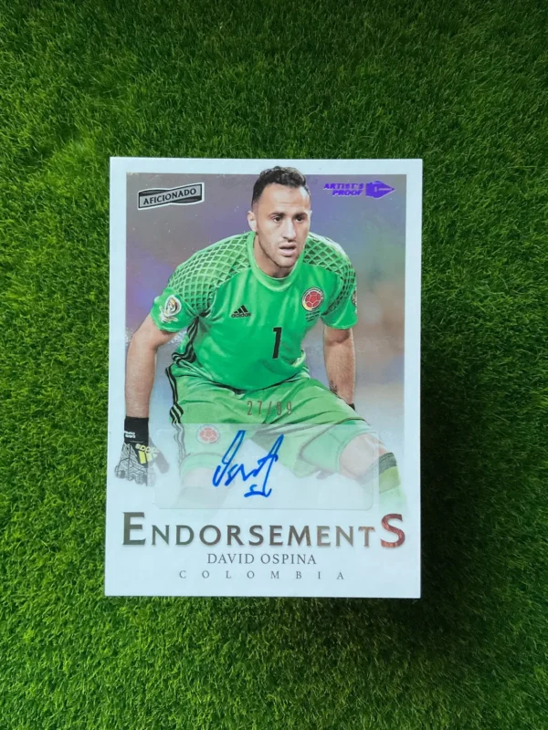 2016-17 Panini Aficionado David Ospina Endorsements Artist's Proof Auto 27/99