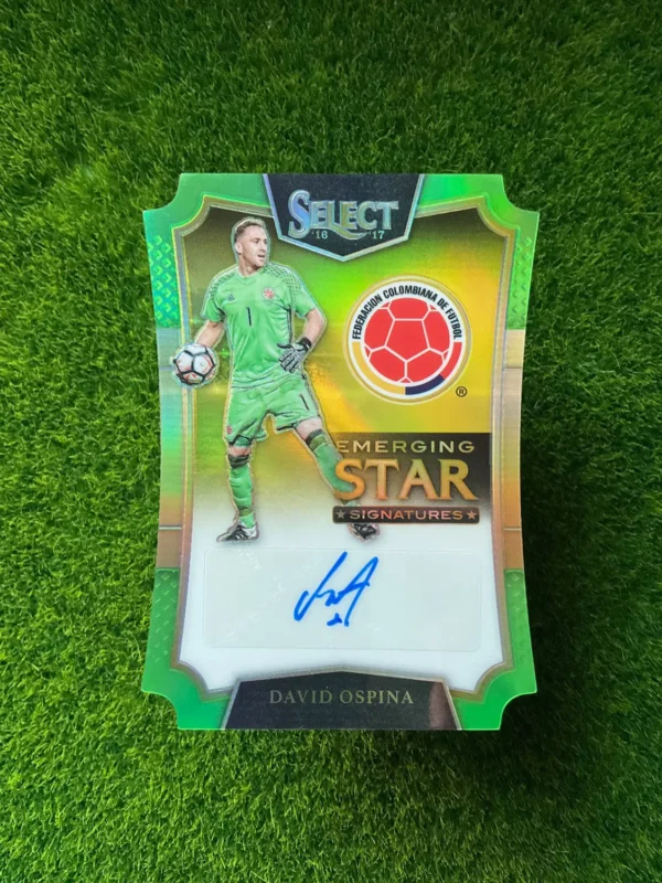 2016-17 Panini Select David Ospina Emerging Star Signatures Green Die-Cut Auto 48/50