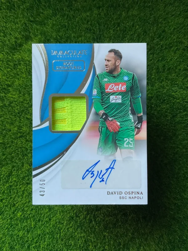 2018-19 Panini Immaculate Collection David Ospina Boot Signatures Patch Auto 43/50