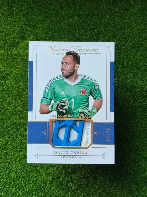 2018 Panini National Treasures David Ospina Treasured Threads Prime Patch 04/10