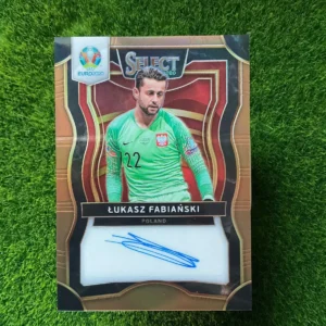 2020 Panini Select UEFA Euro Łukasz Fabiański Select Signatures Gold Prizm Auto 21/25