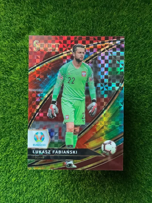2020 Panini Select UEFA Euro Łukasz Fabiański Field Level Zebra Prizm 06/25