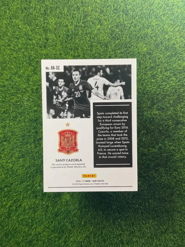 2016-17 Panini Noir Santi Cazorla Patch 38/75 - Image 2