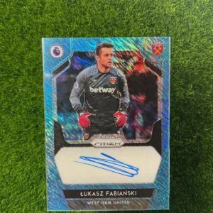 2019-20 Panini Prizm Premier League Łukasz Fabiański Blue Ice Prizm Auto